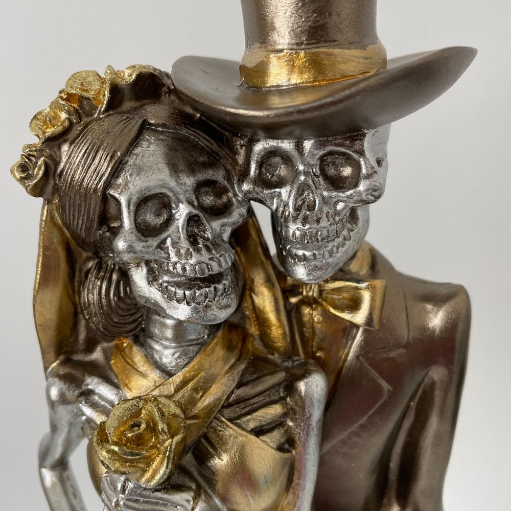 New Halloween Rachel Zoe Day of the Dead Bride & Groom Skeleton Figurine